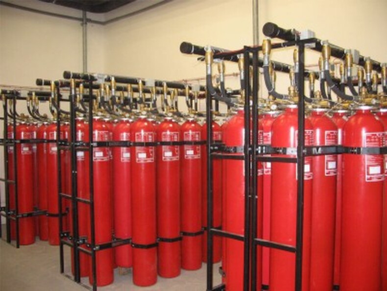 Батарея газового пожаротушения LPG с контролем веса (Хладон 23)